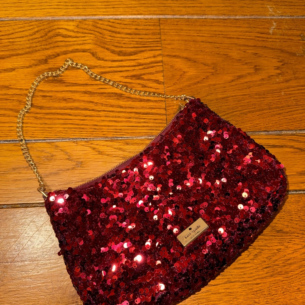 Kate Spade Sequin Red Clutch Bag